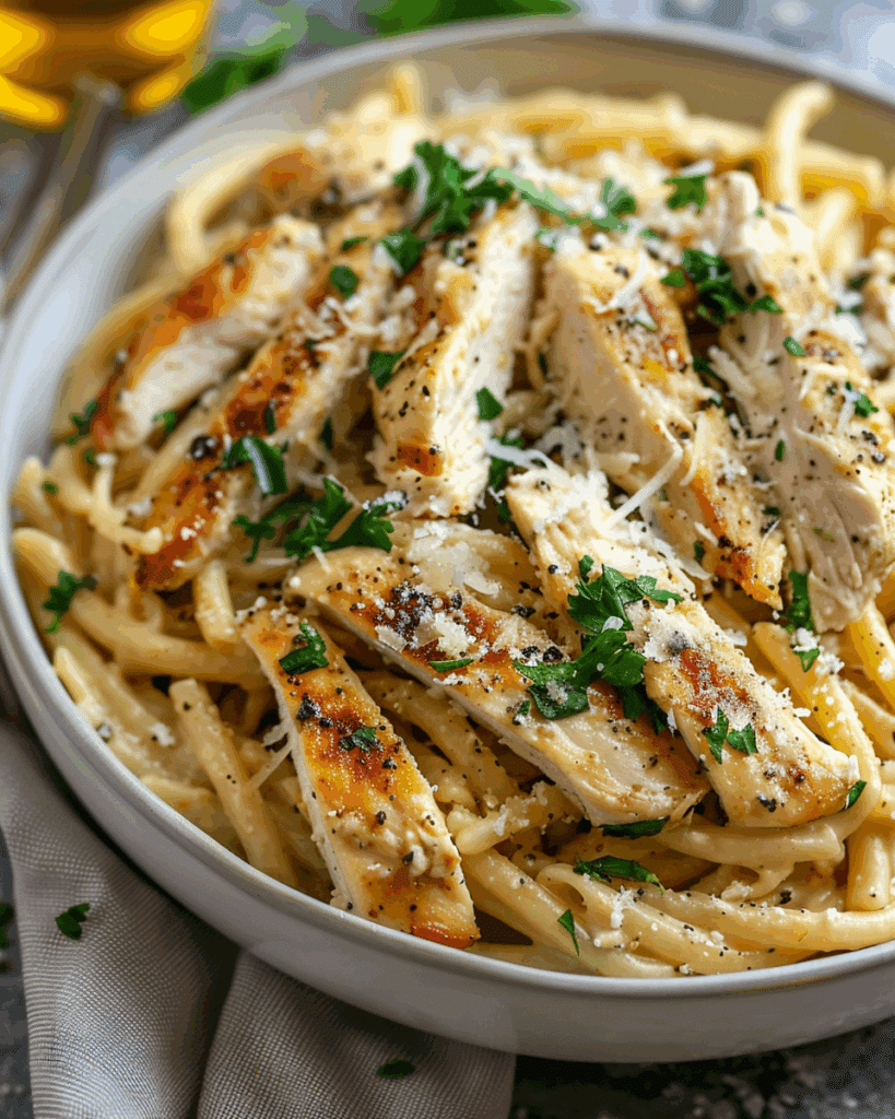 Garlic Parmesan Chicken Pasta