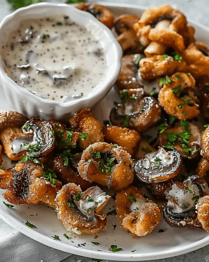 Air Fryer Ranch Mushrooms