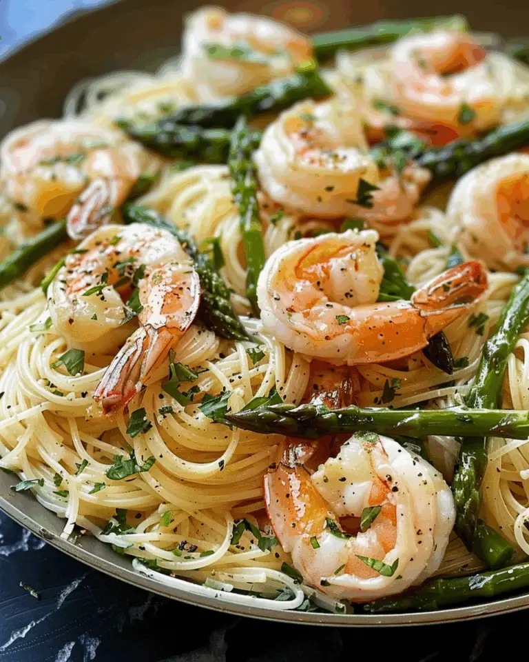 Shrimp and Asparagus Angel Hair Pasta