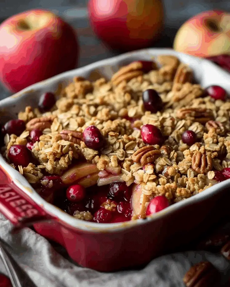 Spiced Cranberry Apple Crumble