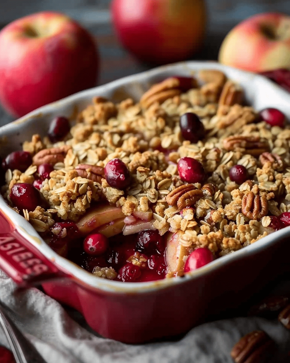 Spiced Cranberry Apple Crumble