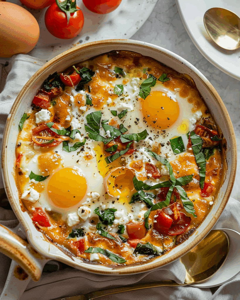 Baked Feta Eggs