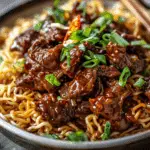 Sticky Beef Noodles