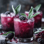 Blackberry Sage Iced Tea Latte