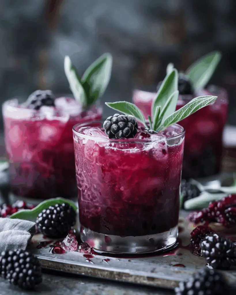 Blackberry Sage Iced Tea Latte