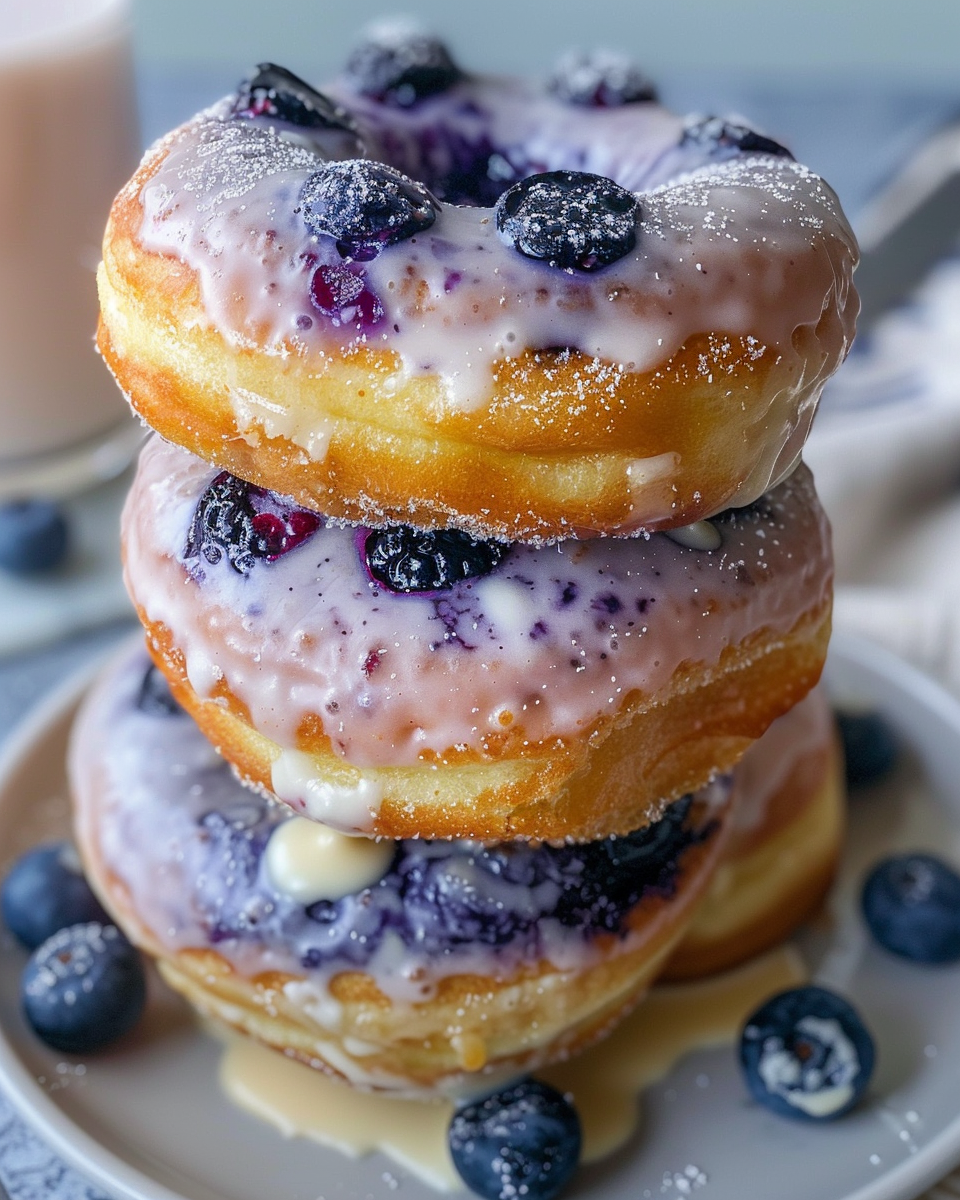 Baked Blueberry Donuts