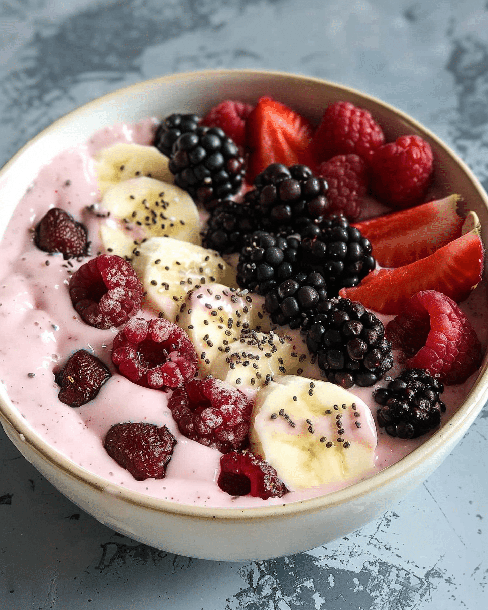 Fruit Smoothie Bowl (with Greek Yogurt)