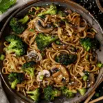 Broccoli Mushroom Ramen Noodles
