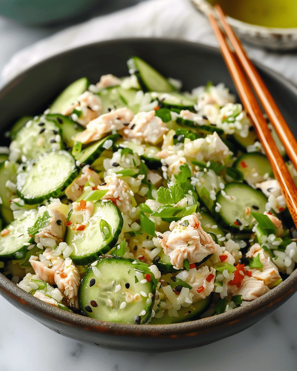 california roll cucumber salad