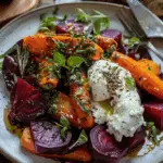 Roasted Beets and Carrots Salad with Burrata