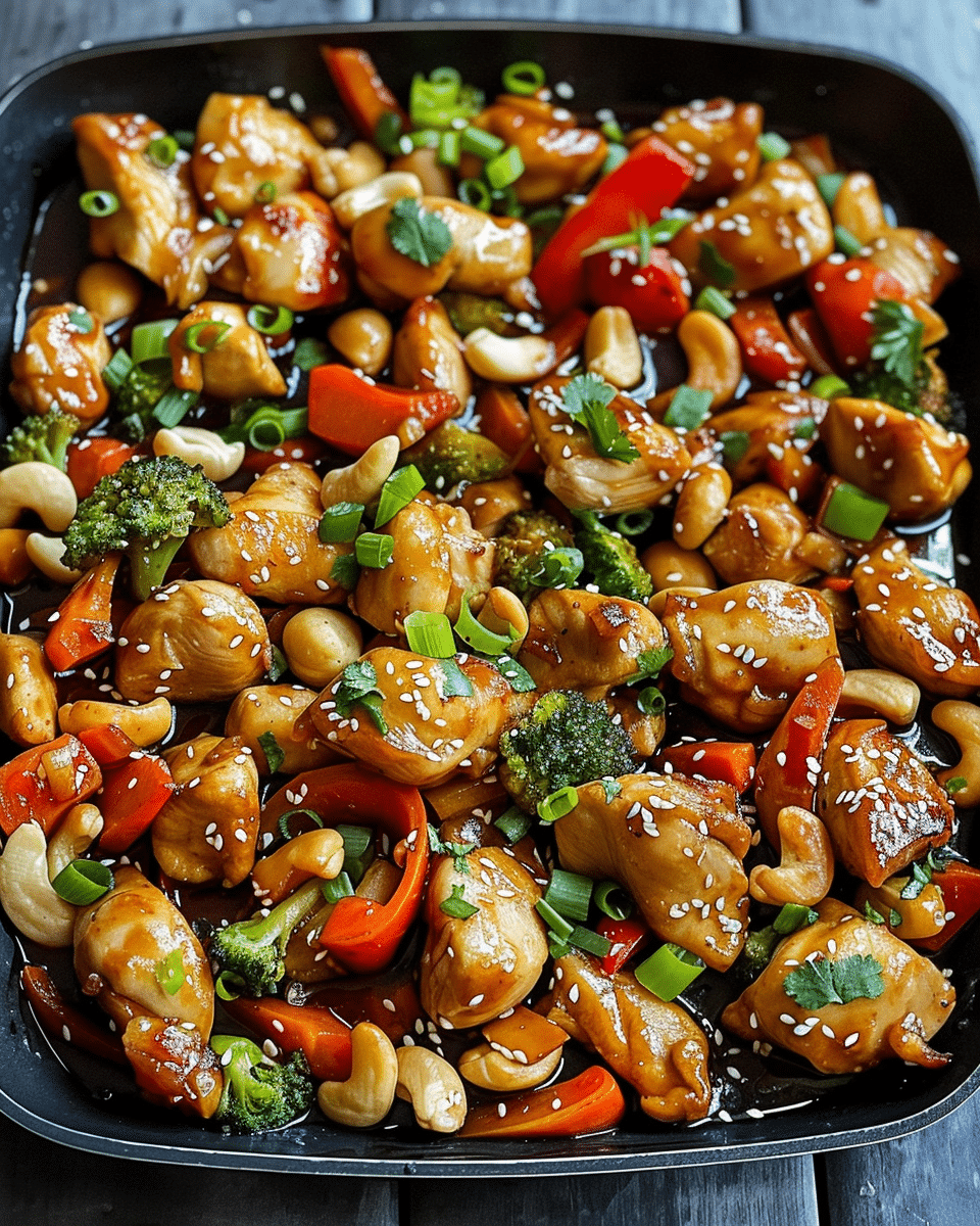Sheet Pan Cashew Chicken