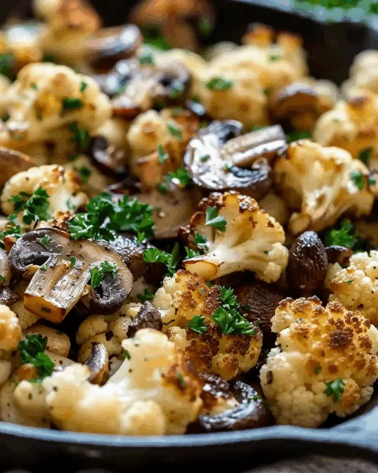 Garlic Cauliflower Mushroom Skillet