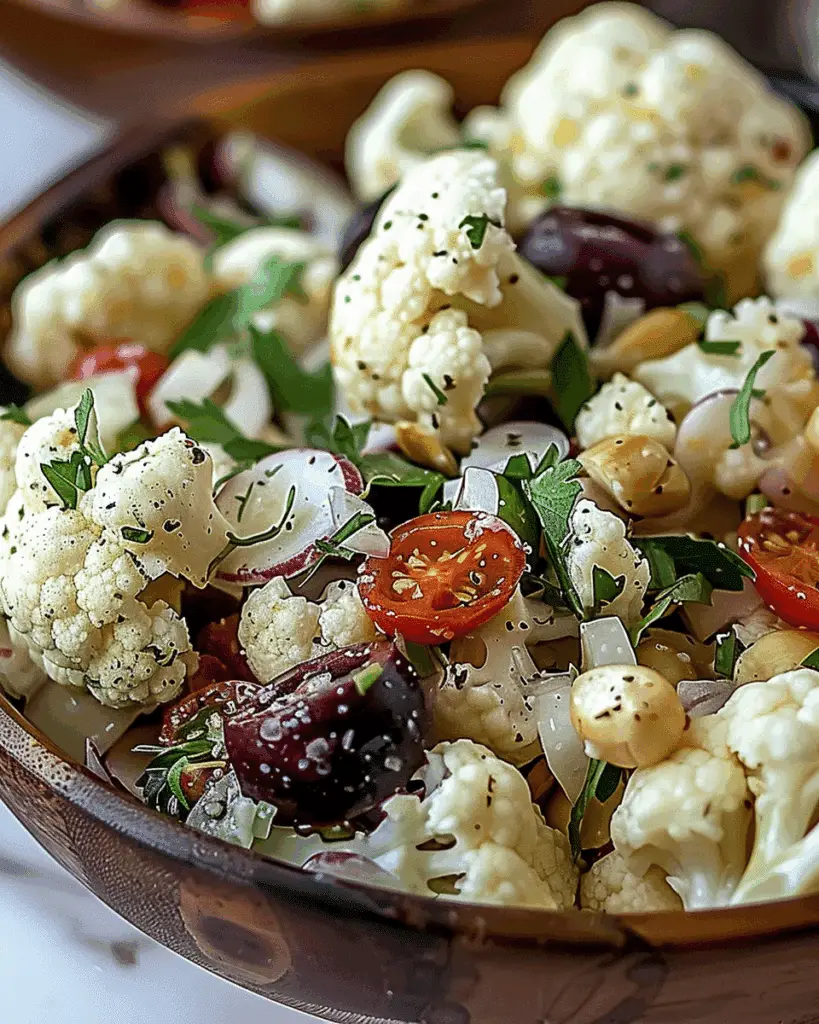 Mediterranean Marinated Cauliflower Salad: A Fresh, Flavorful Delight
