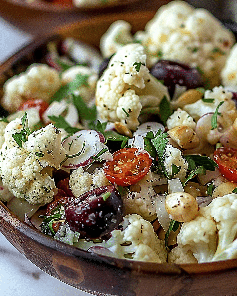 Mediterranean Marinated Cauliflower Salad: A Fresh, Flavorful Delight