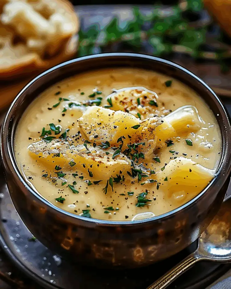 Creamy Cheddar Garlic Potato Soup
