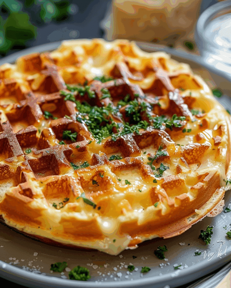 Easy Low Carb Chaffle with Egg and Cheese Recipe