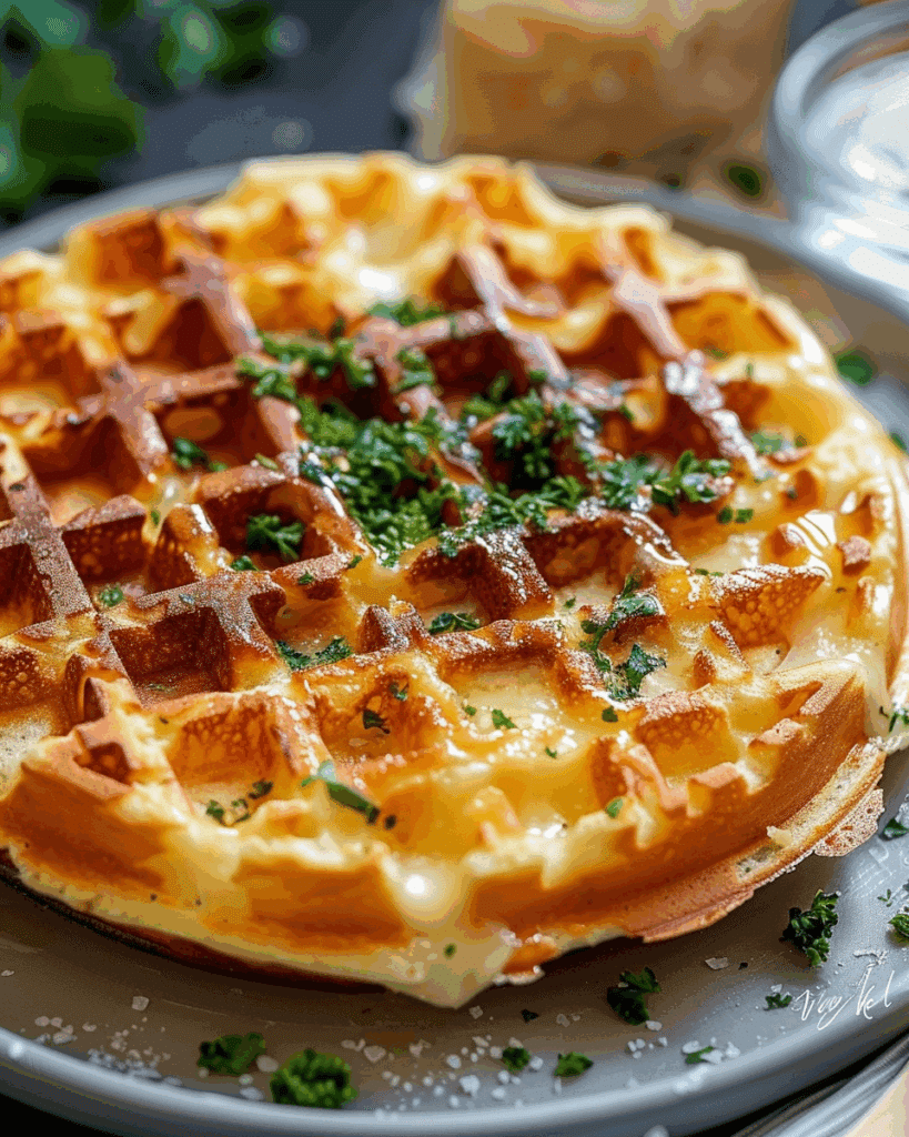 Easy Low Carb Chaffle with Egg and Cheese Recipe