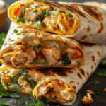 Cheesy Garlic Chicken Wraps