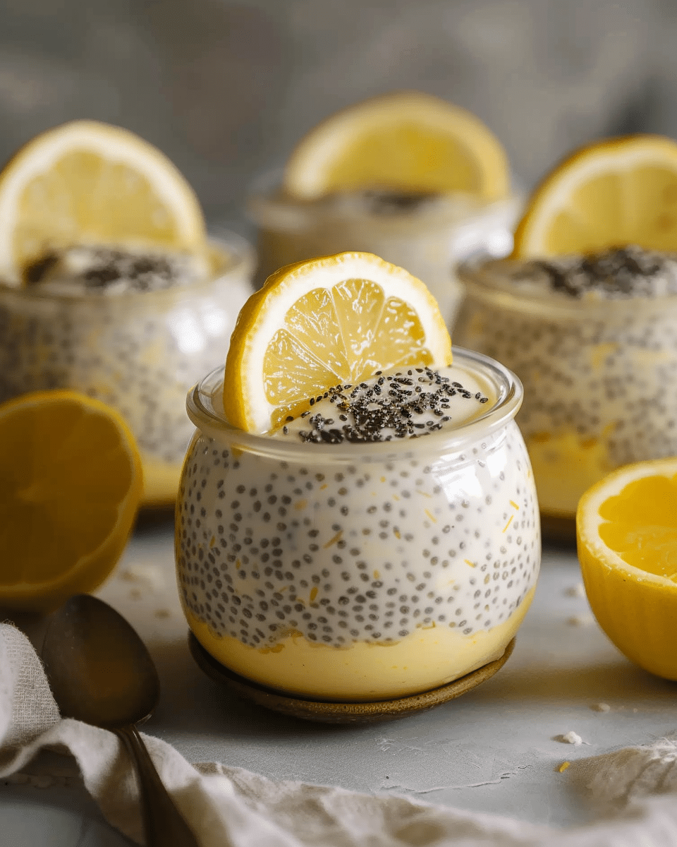 Lemon Cream Chia Pudding with Oat Milk