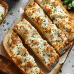 Chicken Alfredo Garlic Bread