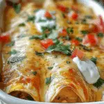 Chicken Enchiladas with Sour Cream White Sauce