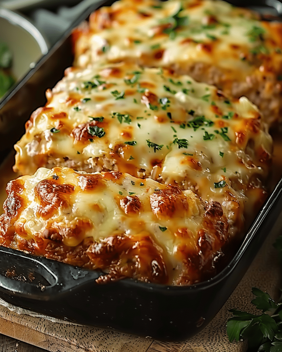 Garlic Parmesan Chicken Meatloaf