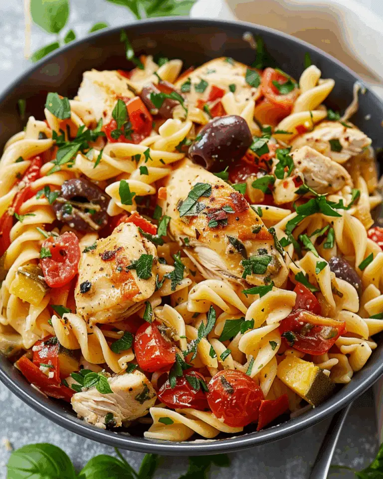 Mediterranean Chicken Pasta Salad