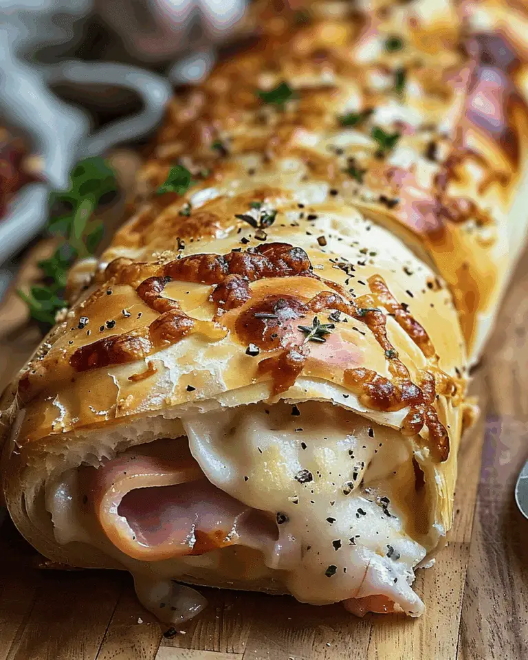 Chicken Cordon Bleu Stromboli