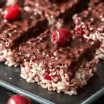 Chocolate Covered Cherry Rice Krispies Treats