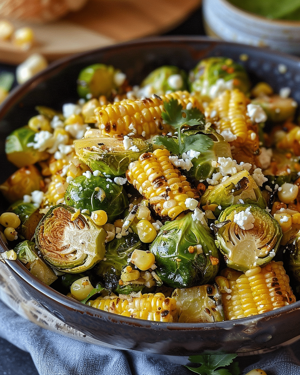 Mexican Street Corn Brussels Sprouts