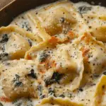 Creamy Tuscan Ravioli Soup