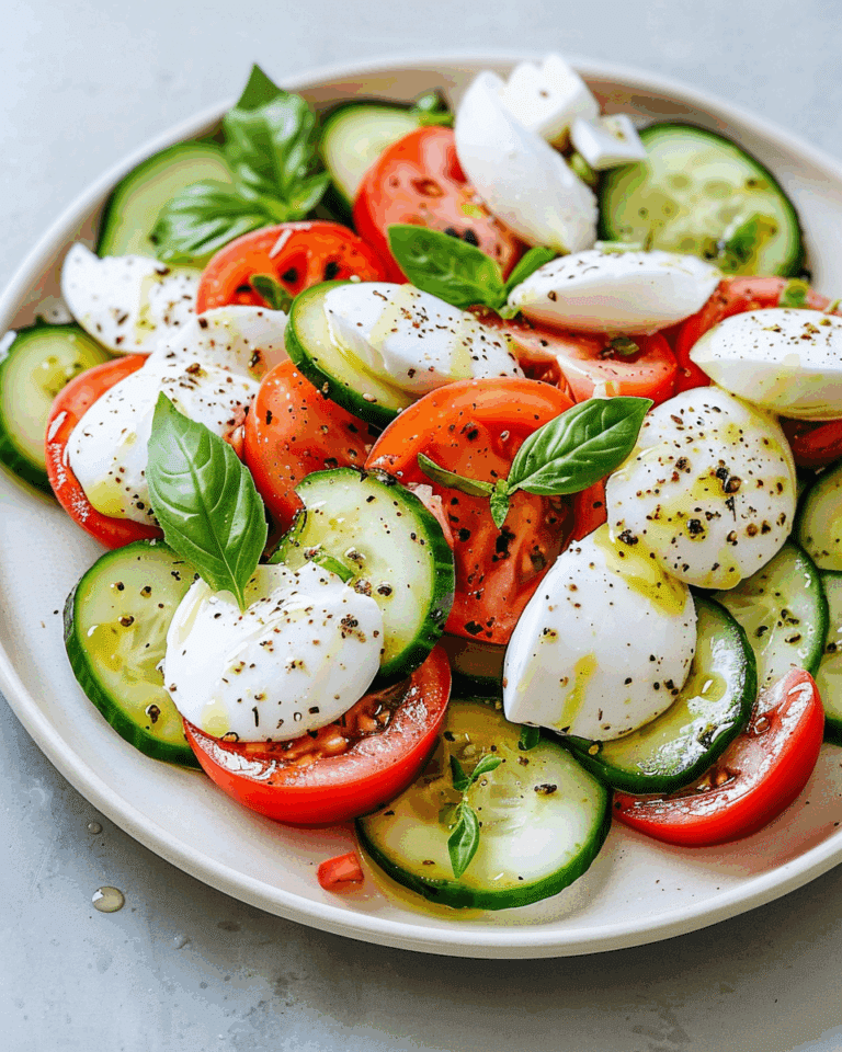 Fresh and Flavorful Cucumber Caprese Salad