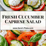 fresh and flavorful cucumber and caprese salad