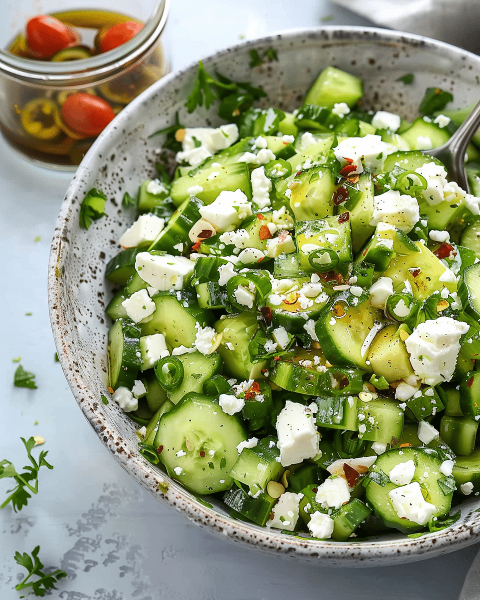 Smashed Cucumber Salad with Feta and Dill