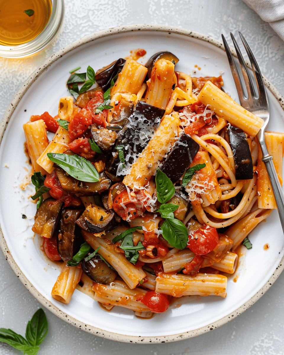 Eggplant and Tomato Pasta