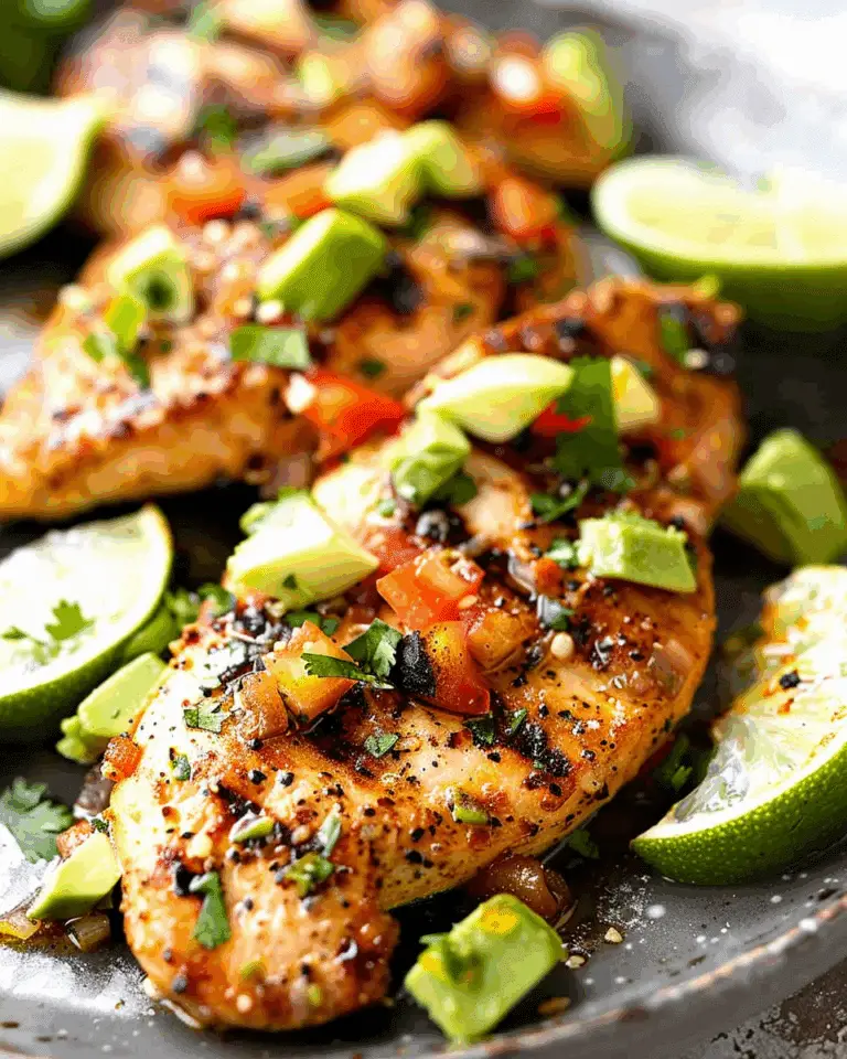 Fiesta Lime Chicken with Avocado Salsa