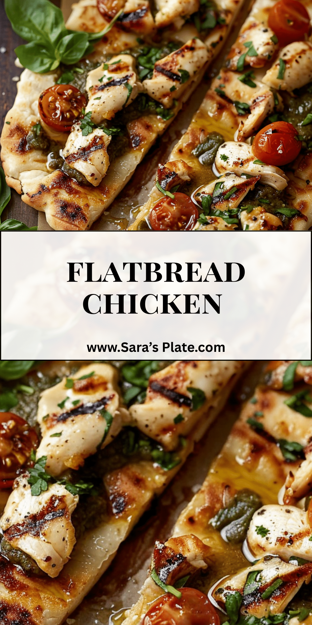 Pesto Chicken Flatbread | Sara's Plate