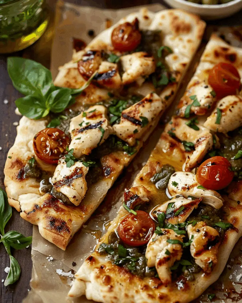 Pesto Chicken Flatbread