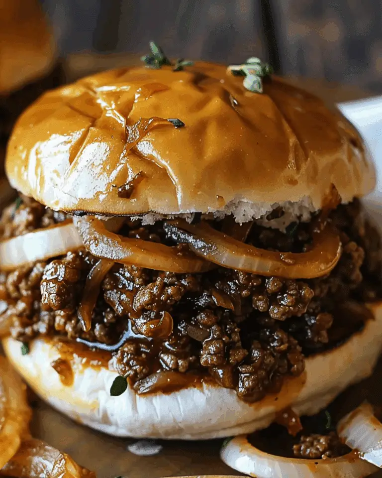 French Onion Beef Sloppy Joes