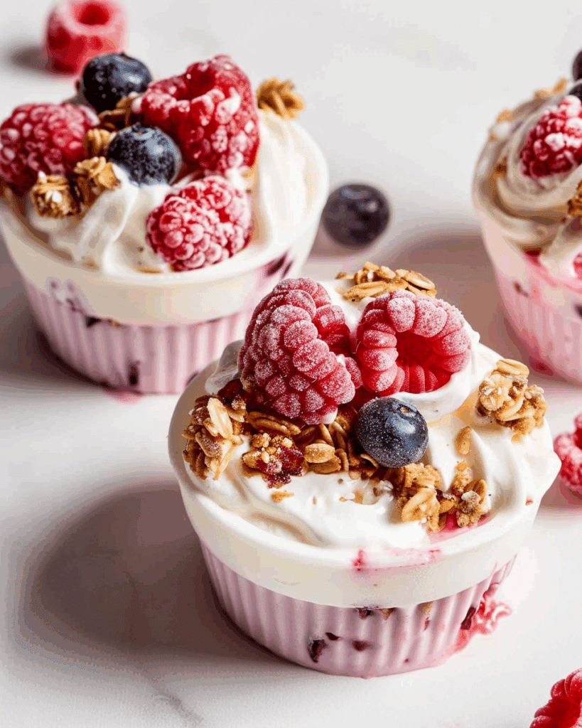 Frozen Yogurt Granola Cups
