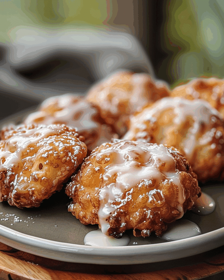 Baked Apple Fritters with Glaze