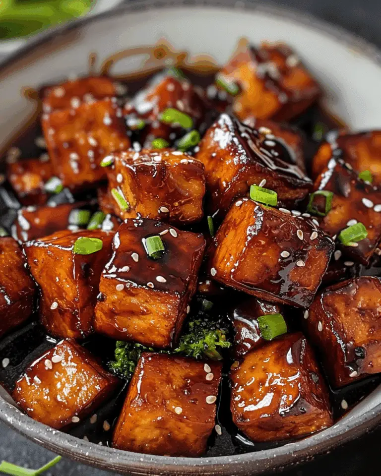 Crispy honey garlic tofu