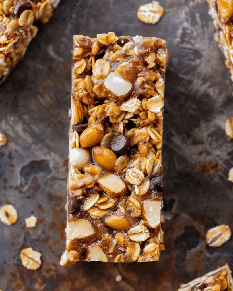 No-Bake Granola Bars with Chocolate Chips and Marshmallows