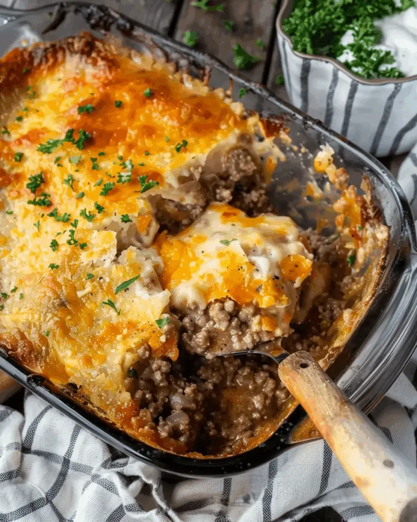 Cheddar Bay Ground Beef Cobbler