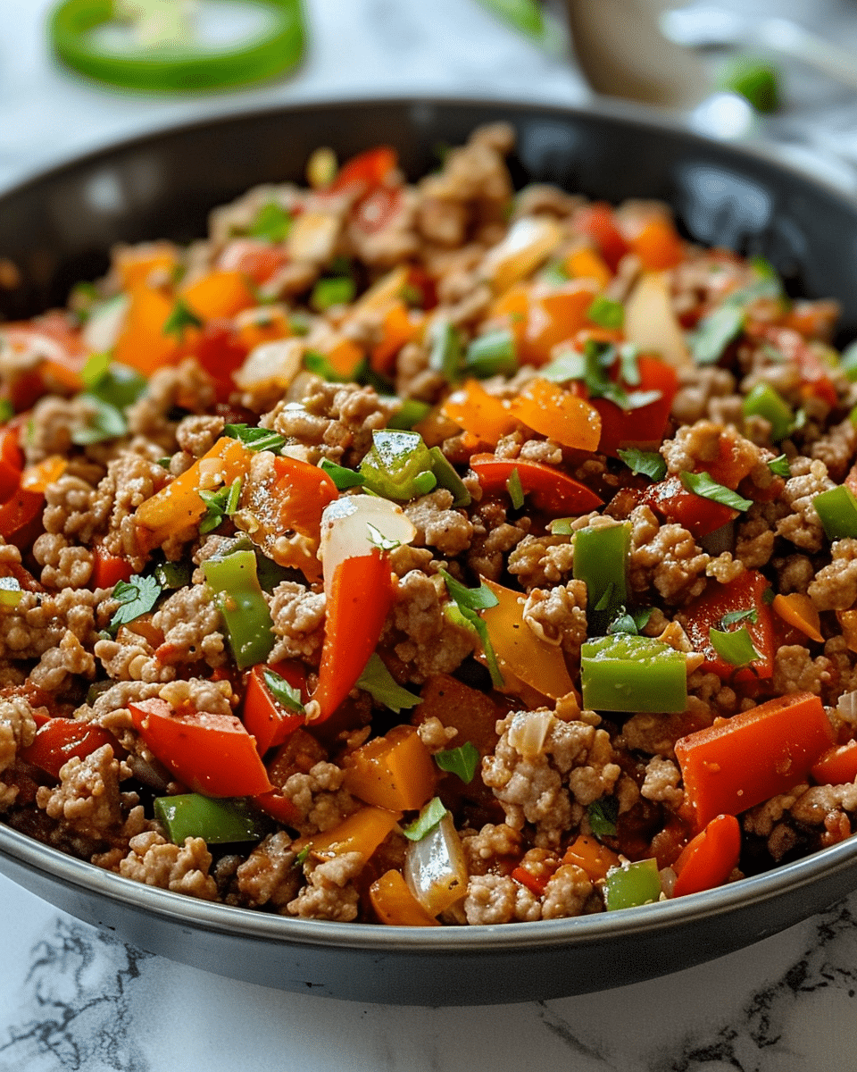 Ground Turkey and Peppers
