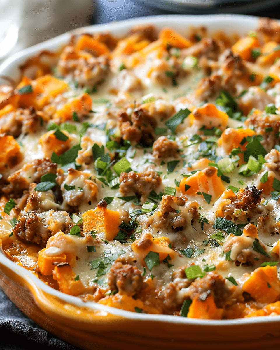 Ground Turkey Sweet Potato Bake