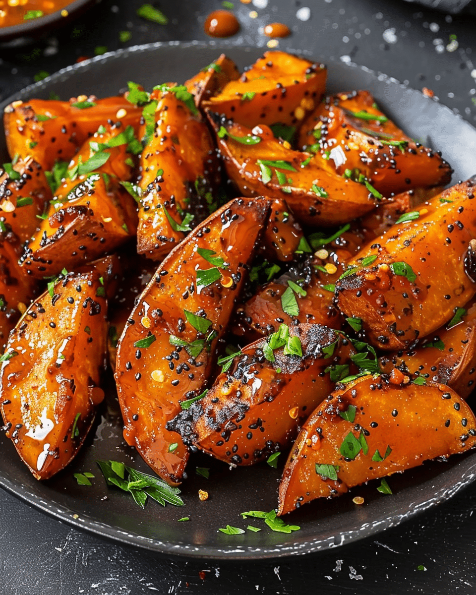 Honey Chili Sweet Potatoes