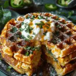 Cheddar Jalapeño Cornbread Waffles
