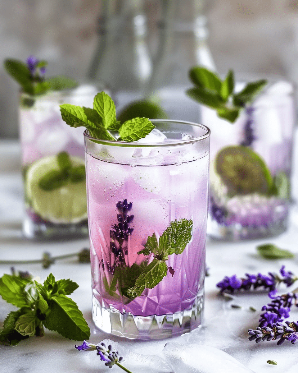 Lavender Lime Mint Mocktail