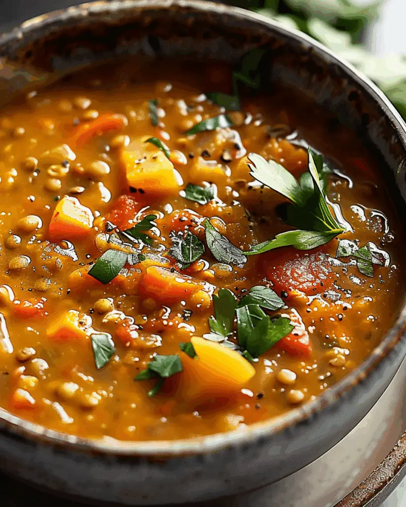 Hearty Spinach & Lentil Soup